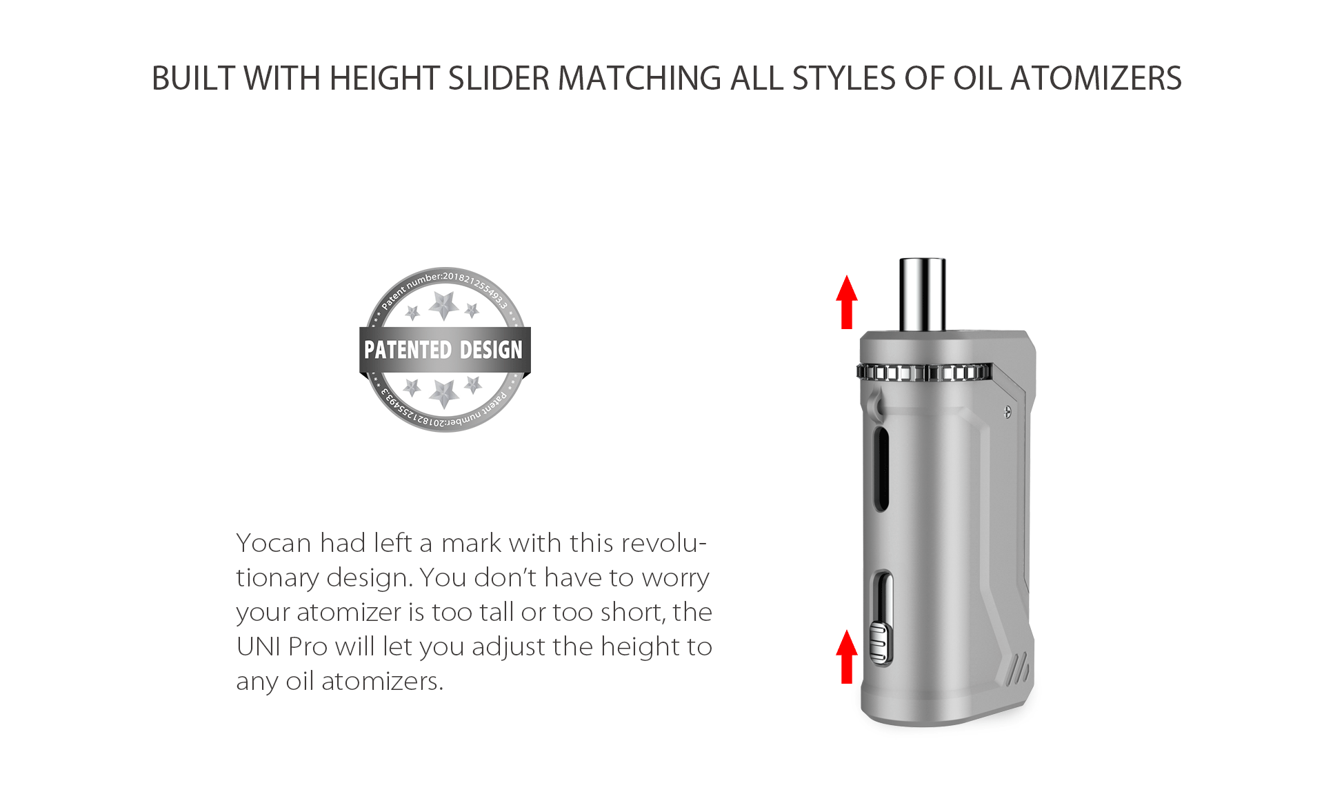 Yocan UNI Pro Height Slider